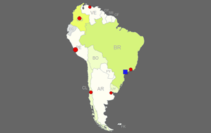 Interactive Map of South America