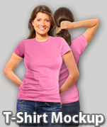 female t-shirt mockup