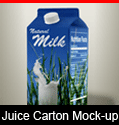 Milk And Juice Tetra-Pack Mockup