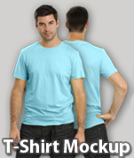 male t-shirt mockup