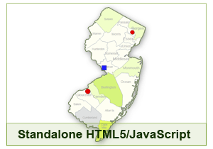 Interactive Map of New Jersey - HTML5/JavaScript