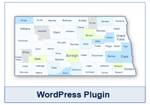 Interactive Map of North Dakota - WordPress Plugin