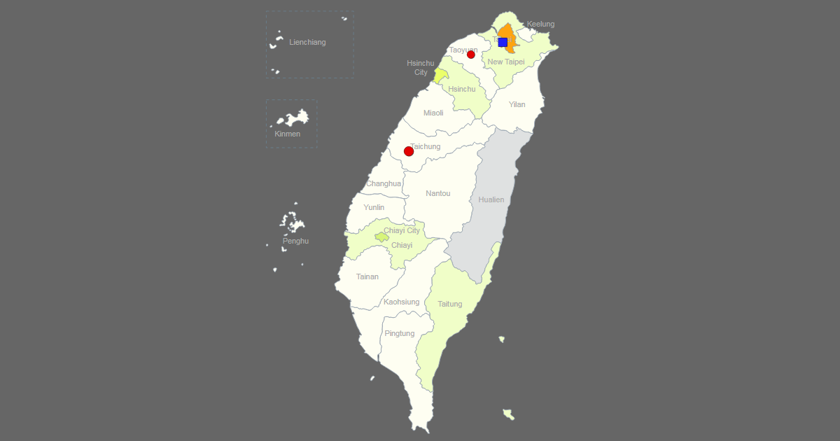 Interactive Map of Taiwan [Clickable Counties/Cities]